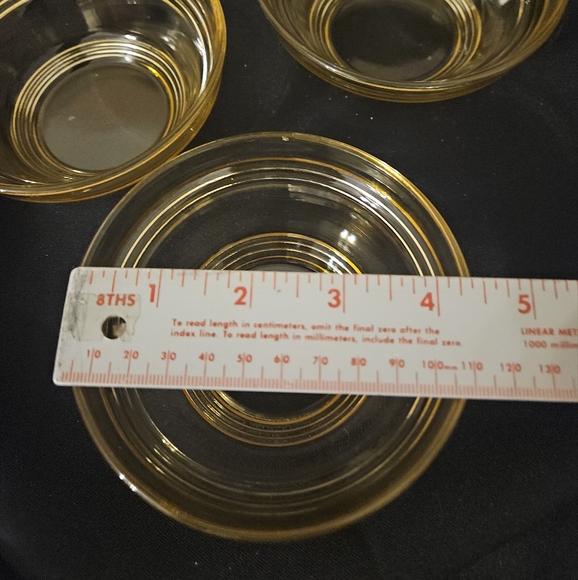 Fostoria Depression Glass Topaz Yellow Transparent Set 6 finger dessert bowls - Picture 7 of 10